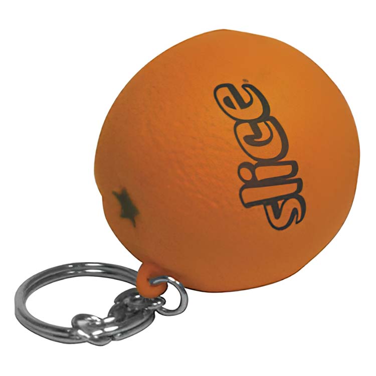 Orange Stress Ball Key Chain