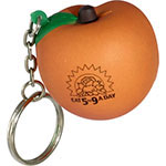 Peach Stress Ball Key Chain
