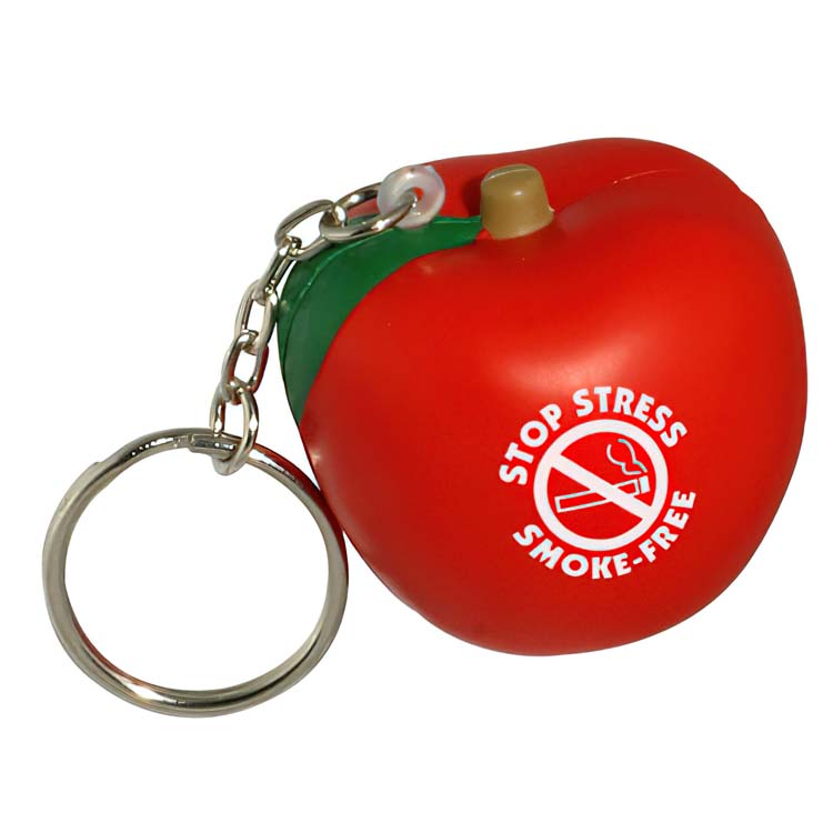Apple Stress Ball Key Chain