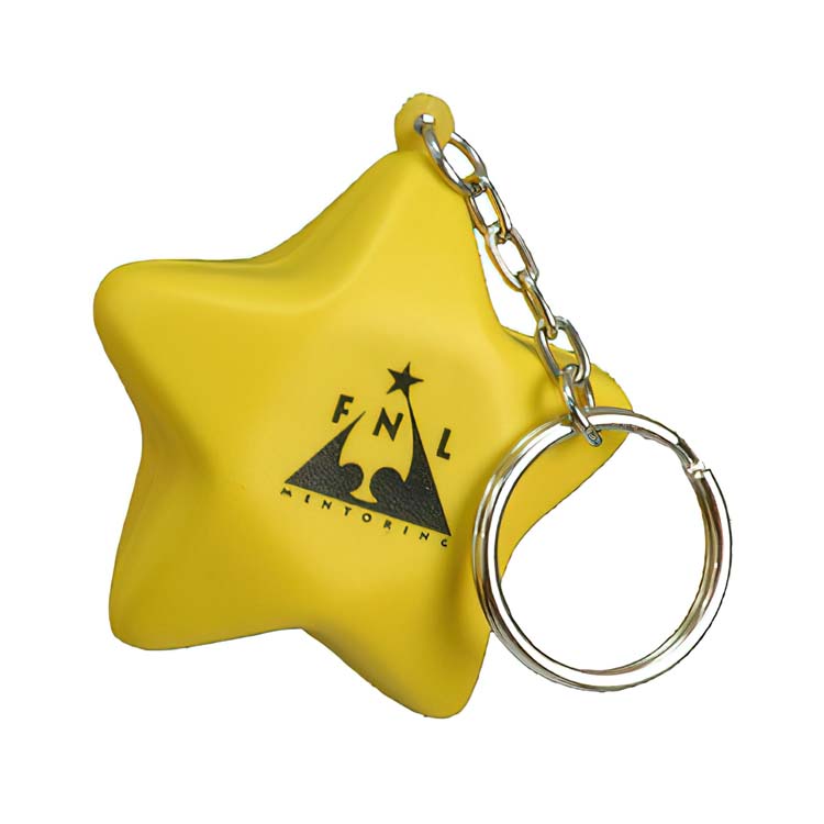 Star Stress Ball Key Chain