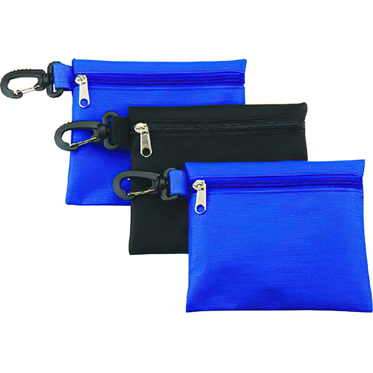 Pochette de nylon opaque bleue ou noire