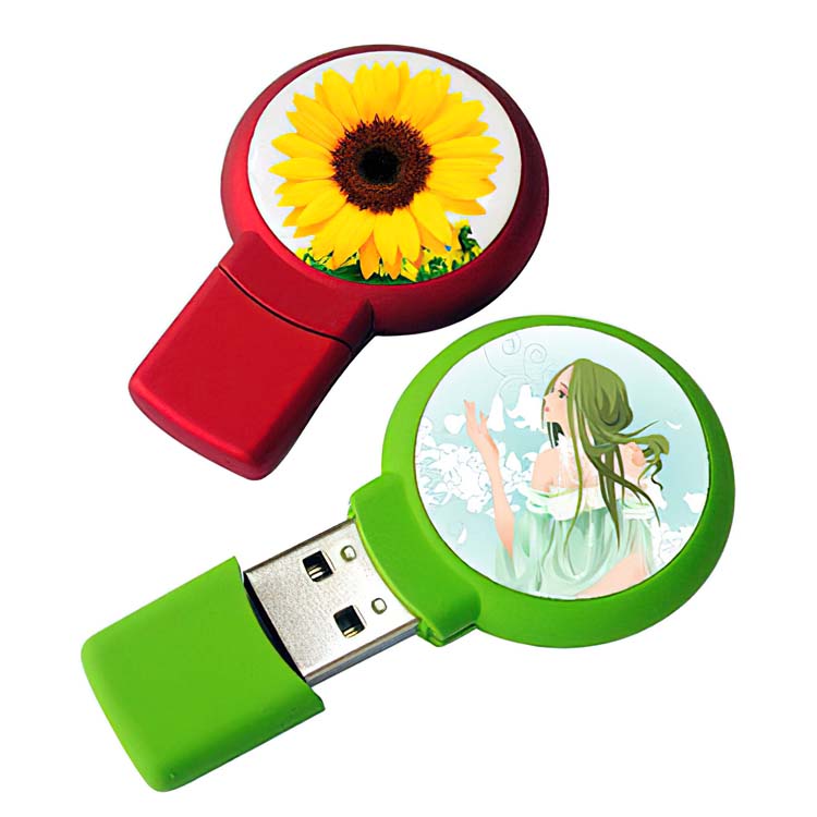Clé USB ronde de couleur