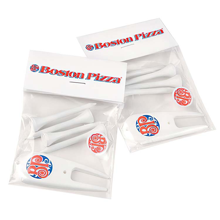 Golfer's Kit 4 Tees, 1 Marker and 1 Divot Repair - Resealable Combo Pack
