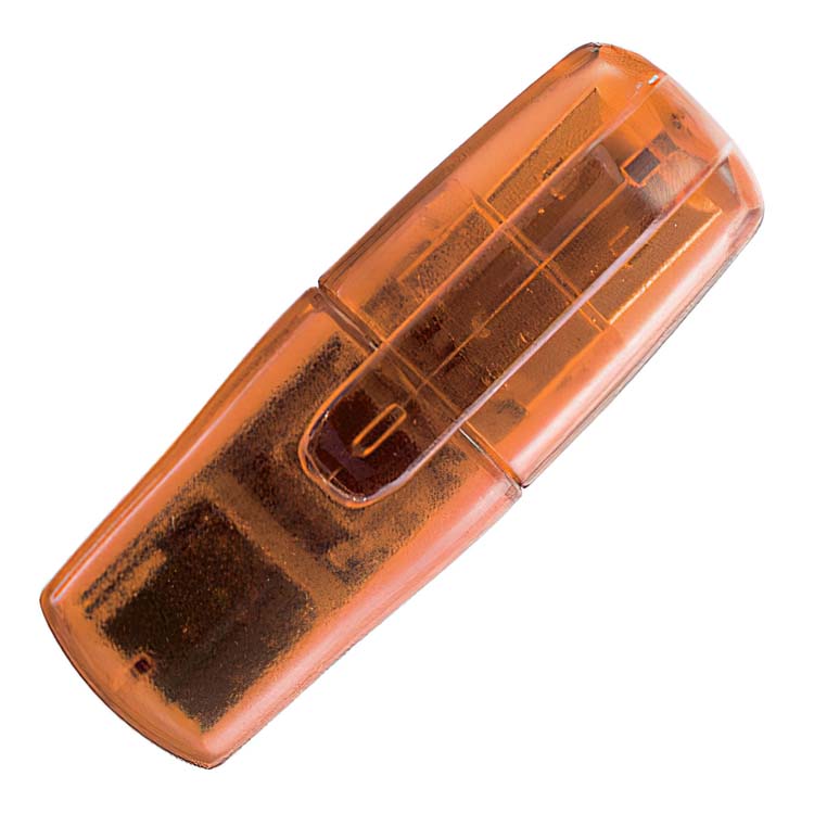 Bâton de mémoire clé USB orange translucide
