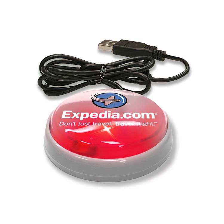 USB Light Up Smart Button (Red Lens/Red LED)