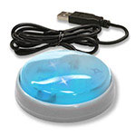 Bouton lumineux USB "Smart Button" (lentille bleue&#47;DEL bleue)