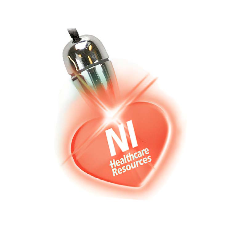 Pendentif lumineux coeur avec DEL rouge