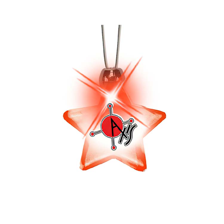 Light-Up Star Pendant Necklace with Red LED