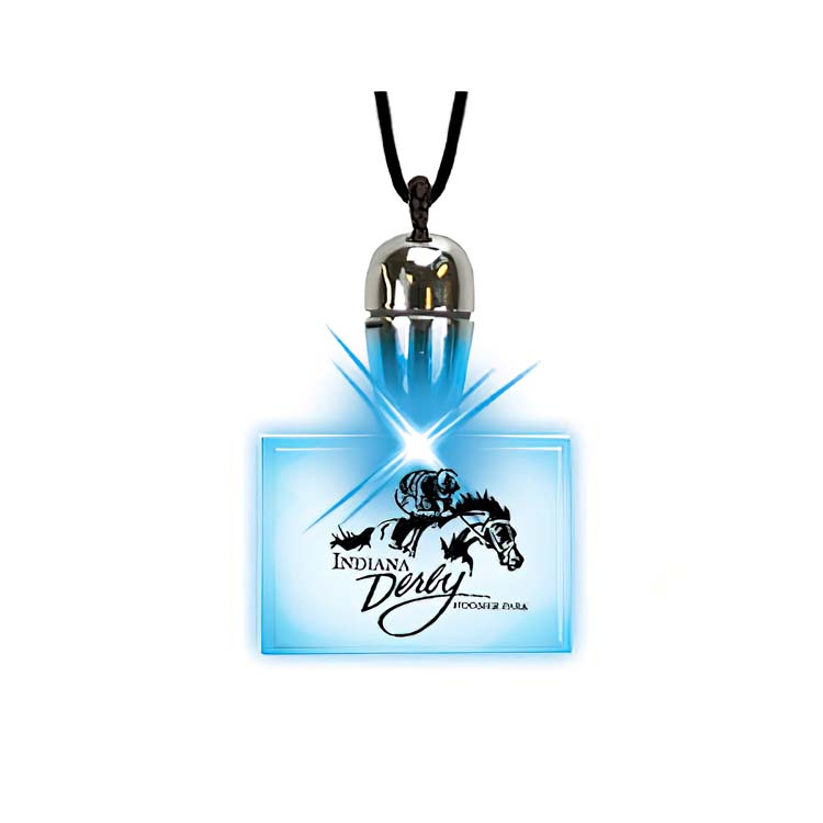 Blinking Rectangle Pendant Necklace with Blue LED