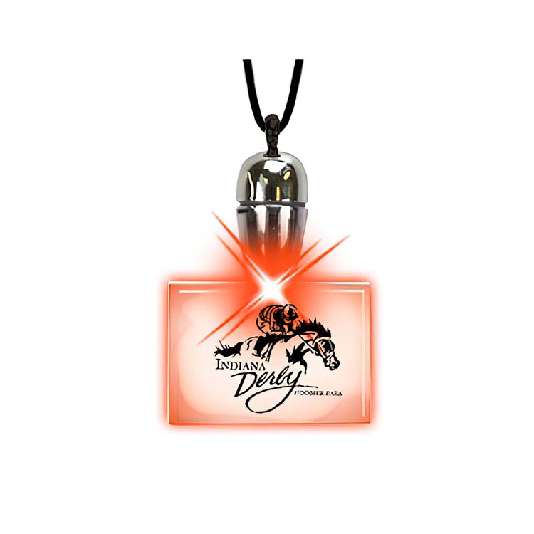 Pendentif rectangulaire clignotant avec DEL rouge