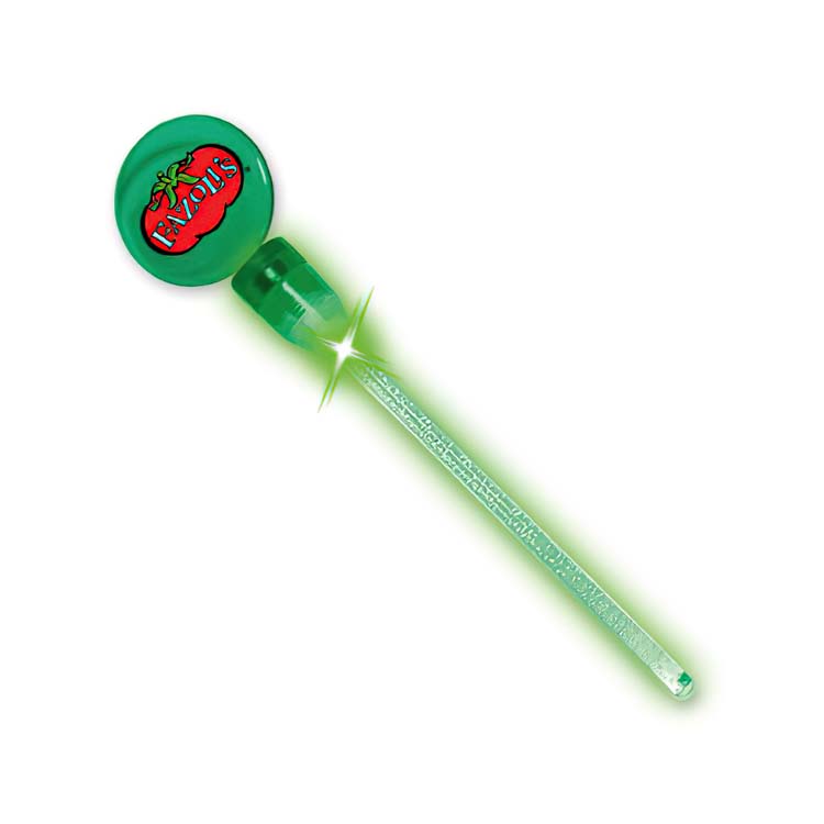 Light Up Drink Stirrers - Green with Green LED