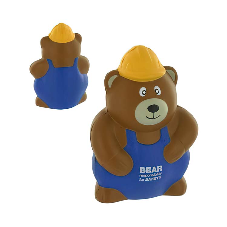 Construction Worker Bear Stress Ball