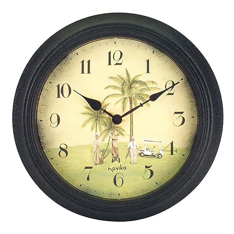 Vintage Style Tropical Golf Clock