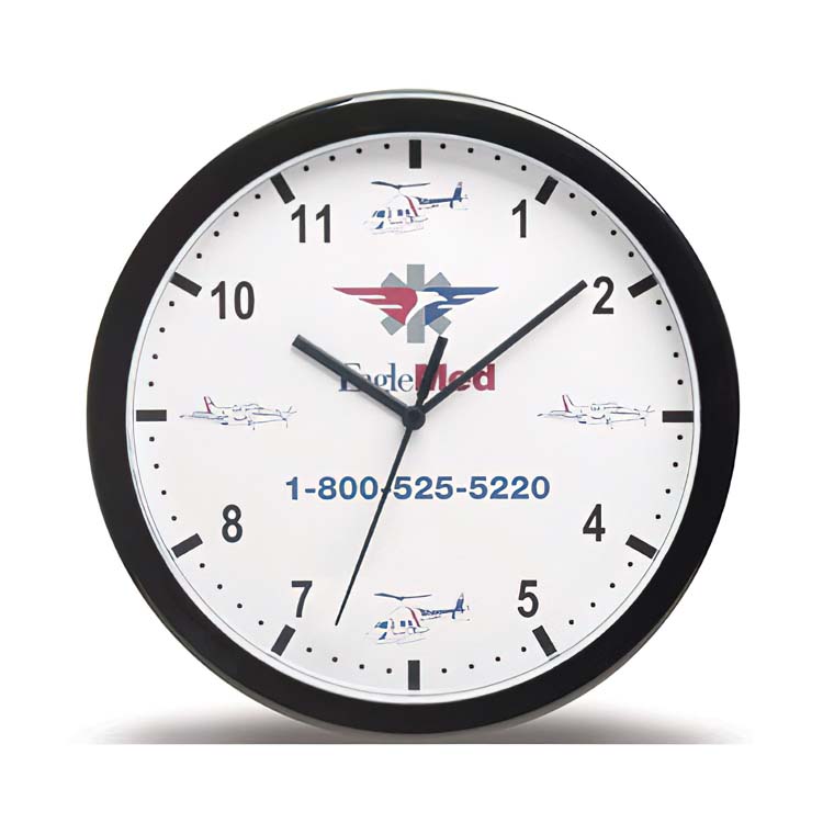 Horloge murale 12'' noire