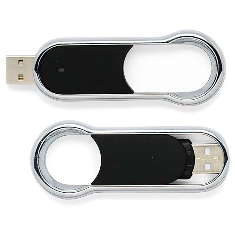 Silver and Black USB Memory Thumb Drive