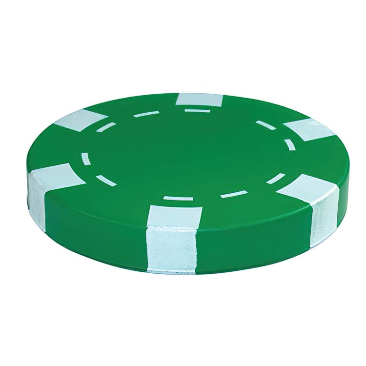 Green Poker Chip Stress Ball