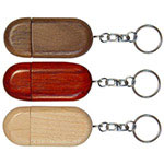 Clé USB # 2 en bois avec porte-clés