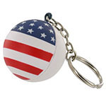 Patriotic Ball Key Chain Stress Ball