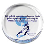 Presse-papier circulaire en acrylique