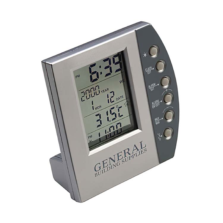 Transparent LCD Clock - Silver