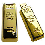 Clé USB en forme de lingo d'or