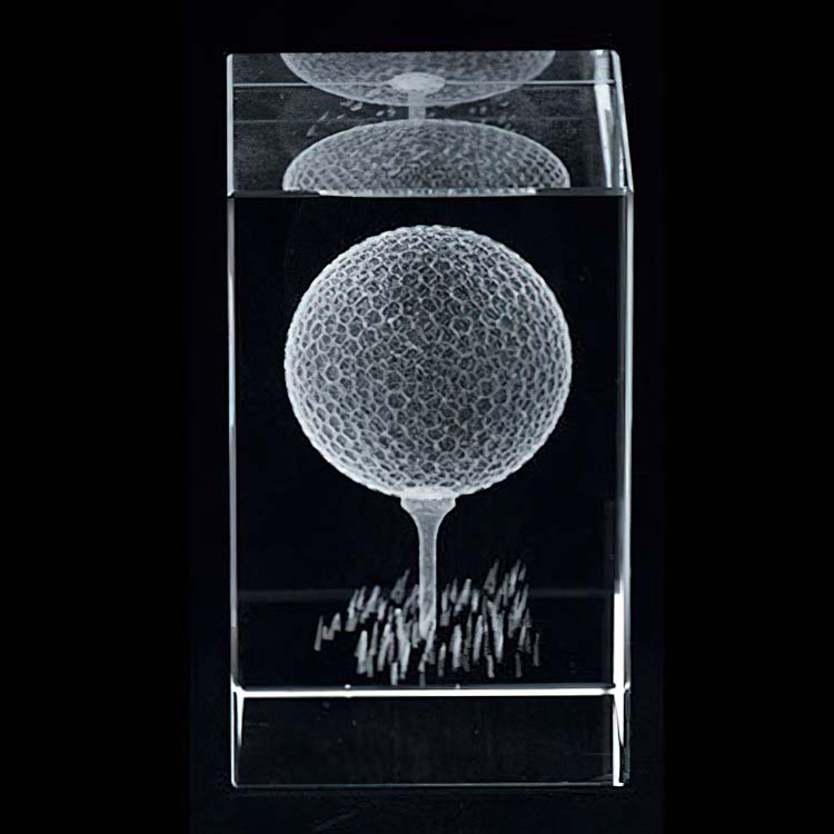 3D Crystal Golf Block