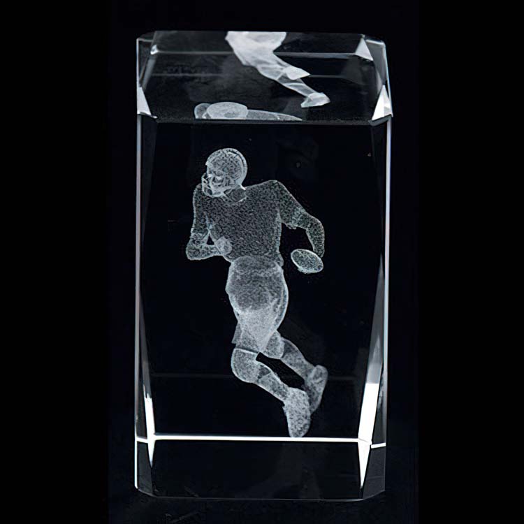 3D Crystal Football Block