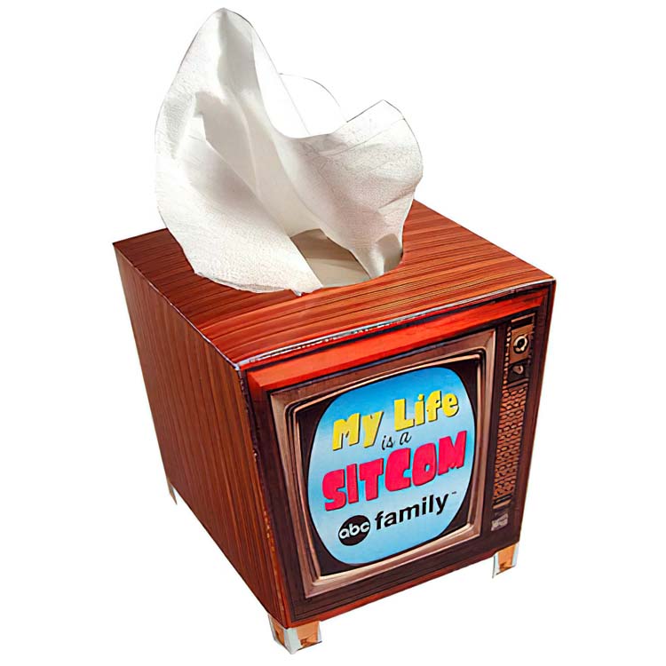 Boîte de mouchoirs en forme de télévision
