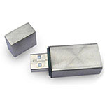 Radial Brushed Steel USB Flash Drive