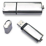 High Polish Chrome Steel USB Flash Drive