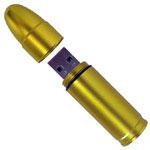 Clé USB balle de fusil - Chrome, cuivre ou cuivre mat