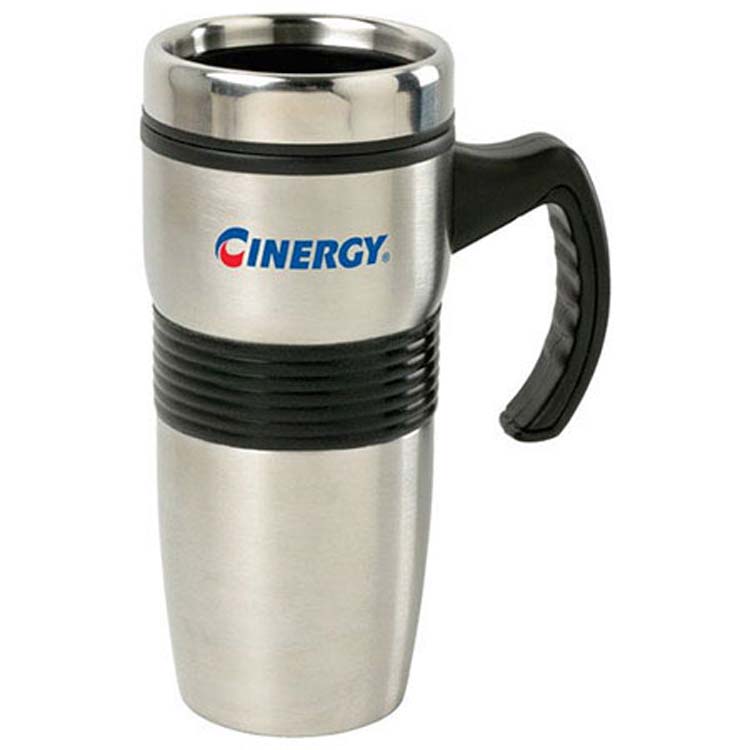 Tasse de voyage 16 onces en plastique et acier inoxydable