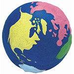 Globe terrestre multicolore balle anti-stress