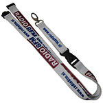 Lanyard with Metal Oval Hook, Plastic Buckle and Safety Breakaway