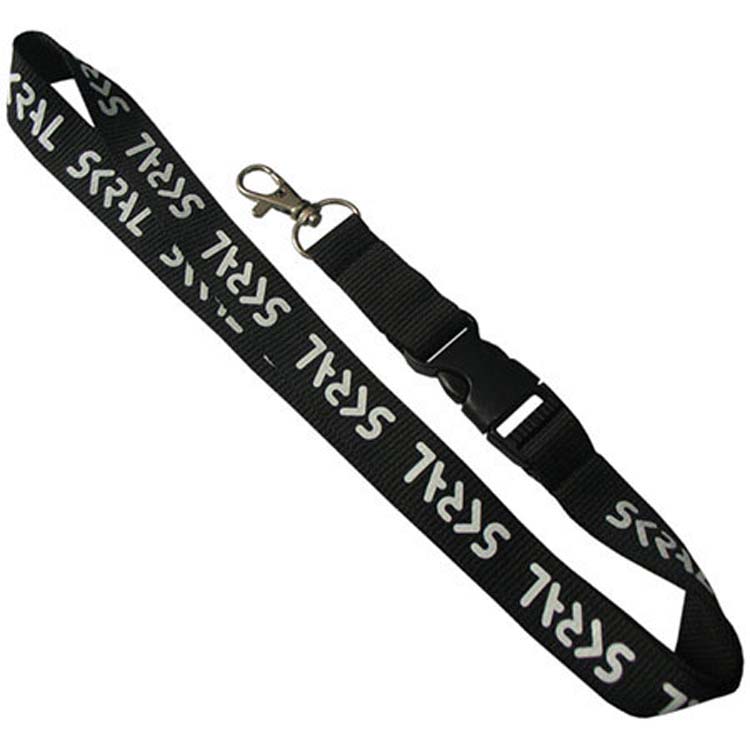 Lanyard with Metal Lobster Claw and Removable Plastic Buckle