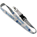 Promotional Lanyard with Metal Lobster Claw and Plastic Buckle