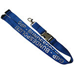 Lanyard with Metal Lobster Claw, Plastic and Metal Buckle and Safety Breakaway