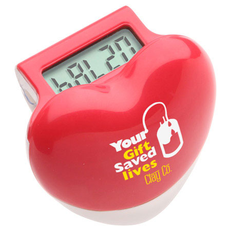Healthy Heart Step Pedometer - Red