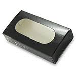 Boîte noire en carton avec fenêtre pour clés USB