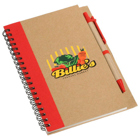 Promo Note Write Recycled Notebook - Red
