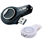 Swivel USB Flash Drive with Laser Pointer and LED