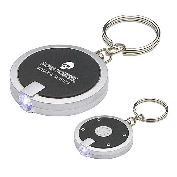 Round Simple Touch LED Key Chain #2