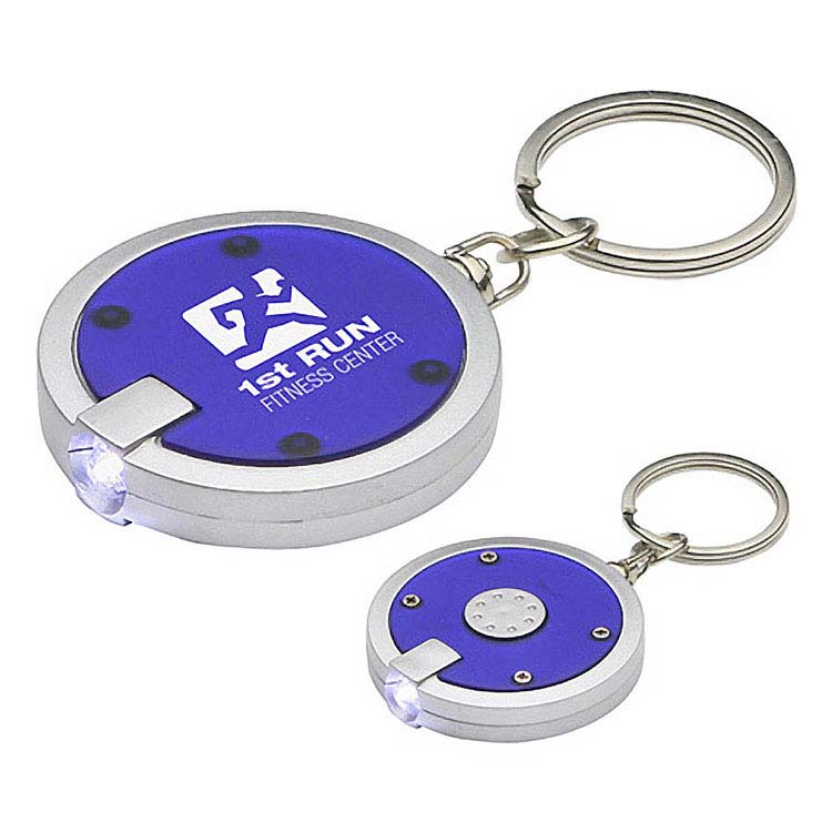 Round Simple Touch LED Key Chain #3