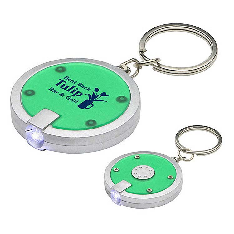 Round Simple Touch LED Key Chain #4