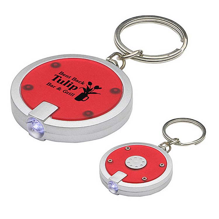 Round Simple Touch LED Key Chain #5