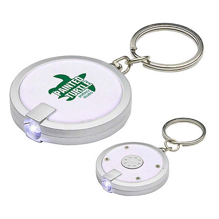 Round Simple Touch LED Key Chain #6