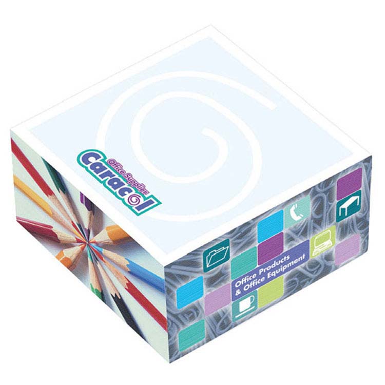 Cube autocollant 3" x 3" x 1-1/2"