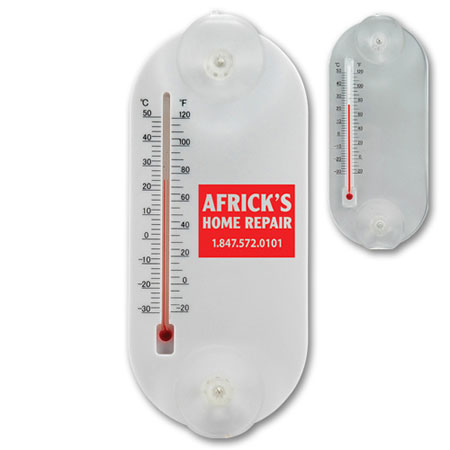 Thermomètre oval en acrylique