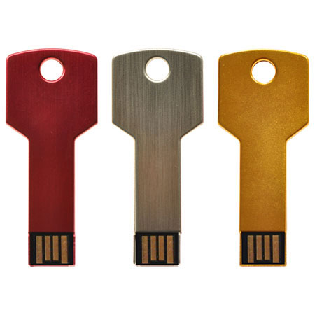 Clé USB clef en aluminium avec logo