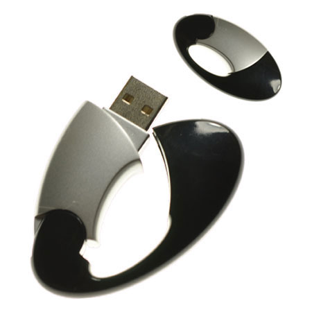 Plastic USB Flash Drive with Carabiner